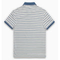 OEM Custom Two Colors Men Striped Polo Shirt Embroidery Logo